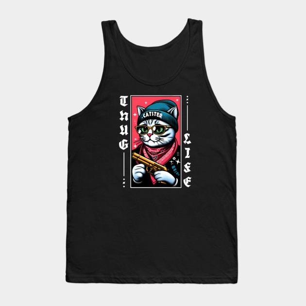 Cat gangster Tank Top by Jokesart